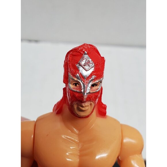 Luchador Action Figure - 5" Muscular & Masked Wrestler - Red Suit - Picture 5 of 7